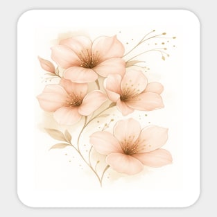 Dusty Rose Flowers - Soft Pink Floral Sticker